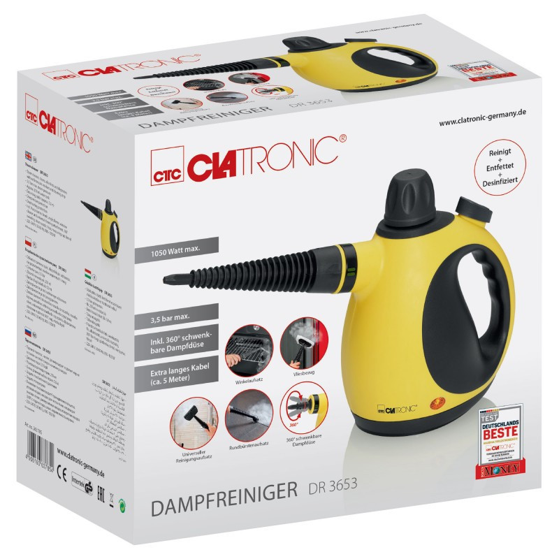 Пароочиститель ручной 250 мл давления 3.5 бар с аксессуарами Clatronic DR (3653) Нововолынск - изображение 10