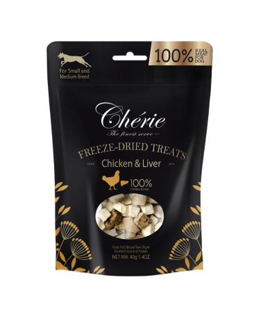 Ласощі для собак Cherie Freeze Dried for Dog Chicken and Liver з куркою та курячою печінкою, 40 г Вінниця