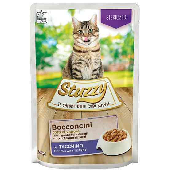 Stuzzy Cat Sterilized Turkey ШТУЗИ СТЕРИЛАЙЗИД ИНДЕЙКА в соусе консервы для стерилизованных котов, влажный корм, пауч 85г Киев