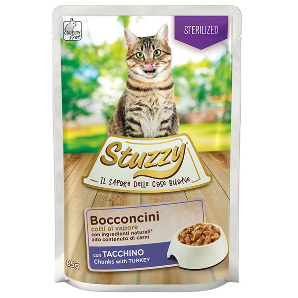 Stuzzy Cat Sterilized Turkey ШТУЗИ СТЕРИЛАЙЗИД ИНДЕЙКА в соусе консервы для стерилизованных котов, влажный корм, пауч 85г Киев - изображение 1