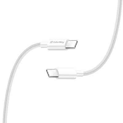 Дата кабель USB-C to USB-C 1.0m 5A 100W white ColorWay (CW-CBPDCC058-WT) Винница