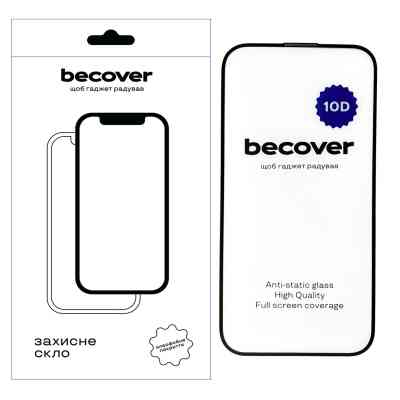 Стекло защитное BeCover Apple iPhone 14 Pro 10D Black (711327) Винница