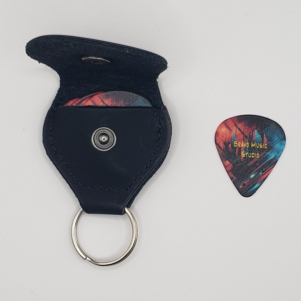 Кожаный брелок-держатель для медиаторов (+6 медиаторов) Одеса - фото 2