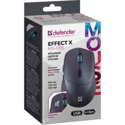 Мышка Defender Effect X MS-095 Wireless Black (52095) Винница