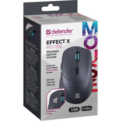 Мышка Defender Effect X MS-095 Wireless Black (52095) Винница - изображение 6