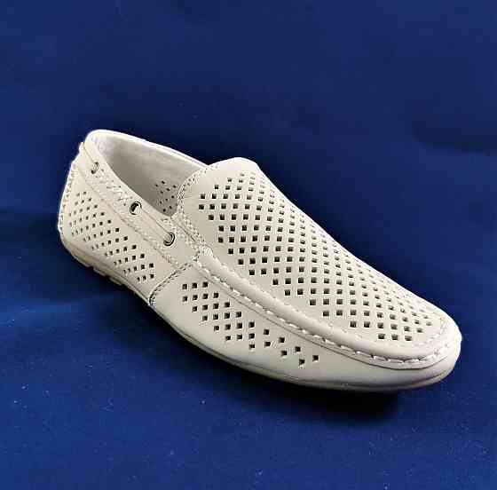 Літні мокасини Хлопчик Кросівки Підліток Сіточка Бежеві Шкіряні Туфлі (розміри: 32,34) - 0-1 Дніпро