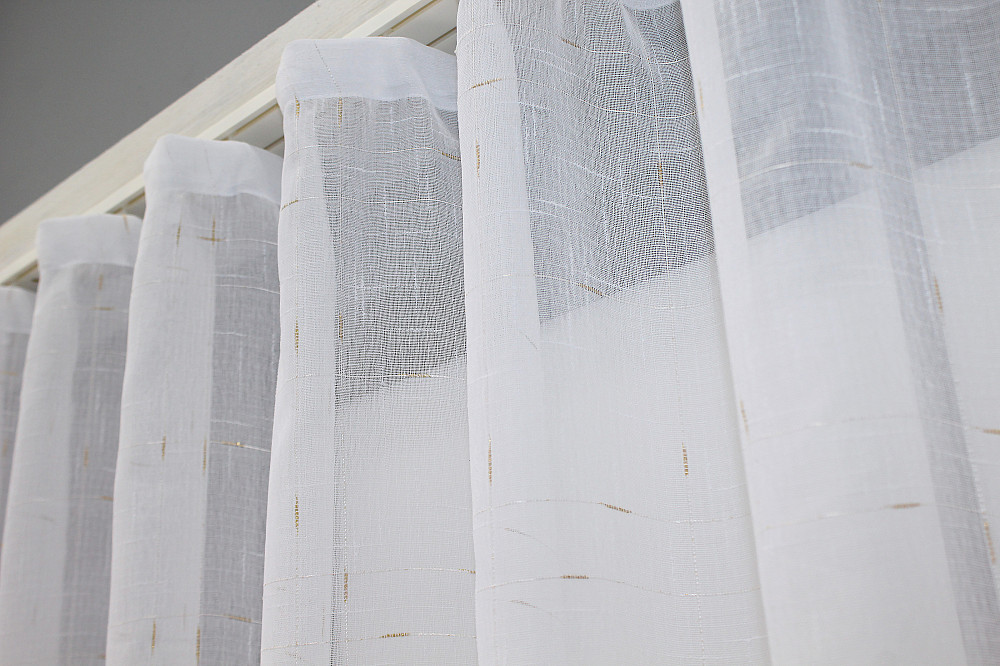 Кухонна арка VR-Textil № 000к з бахромою білий із золотистим 260х160 см (51-187) Київ - фото 6