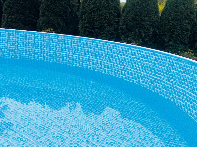 Плёнка  ПВХ Mosaic для каркасного овального бассейна Azuro 7.3 х 3.7 м Киев - изображение 3