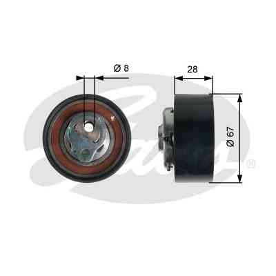 Ролик натягувача ременя Gates T43136 Вінниця