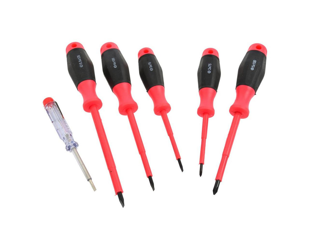 Діелектричні Викрутки + індикатор "GeKo",  220 - 250V, комплект 6 шт. Київ - фото 1