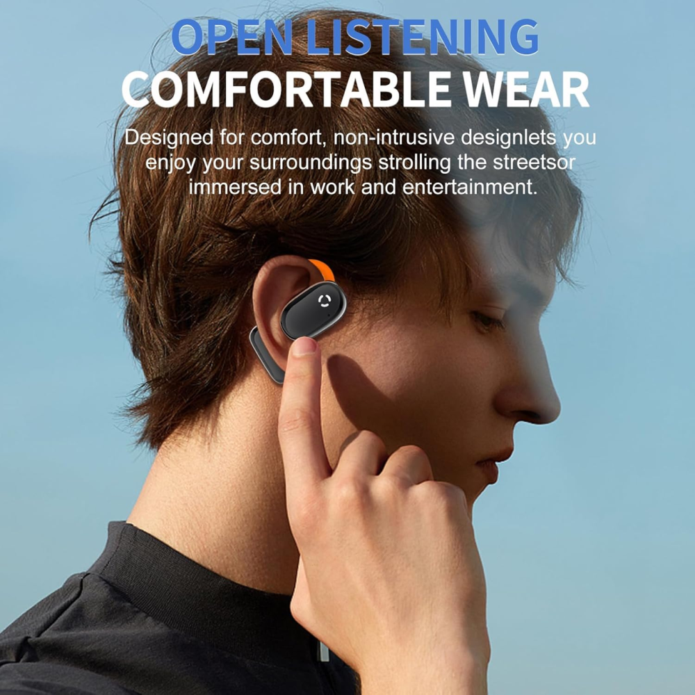 Бездротові навушники True Open Earbuds, Bluetooth 5.4, Open Ear, DNC, IPX4, 28 год автономності, відкритого типу Київ - фото 7