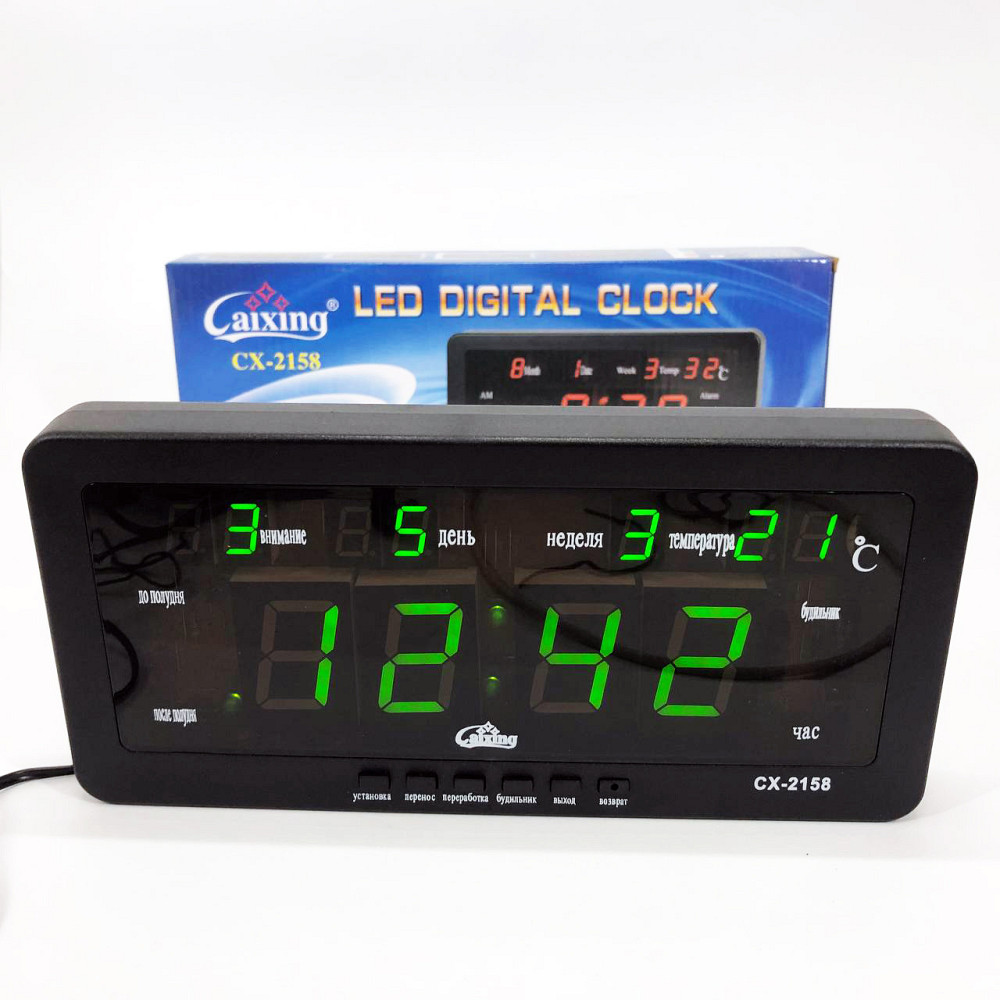 Электронные часы VST Caixing CX-2158, Умные настольные часы светодиодные настольные хорошие QG-75 Львов - изображение 3