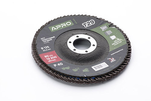 Круг лепестково-торцевой Р40 конус 125мм (Т29) (КЛТ) APRO Ровно - изображение 1
