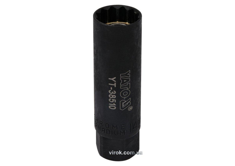 Головка торцева 12-гранна до свічок двигунів YATO : квадрат 3/8