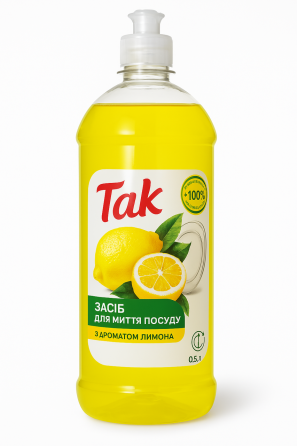 Засіб для миття посуду ТМ ТАК Лимон, 0.5 л Київ