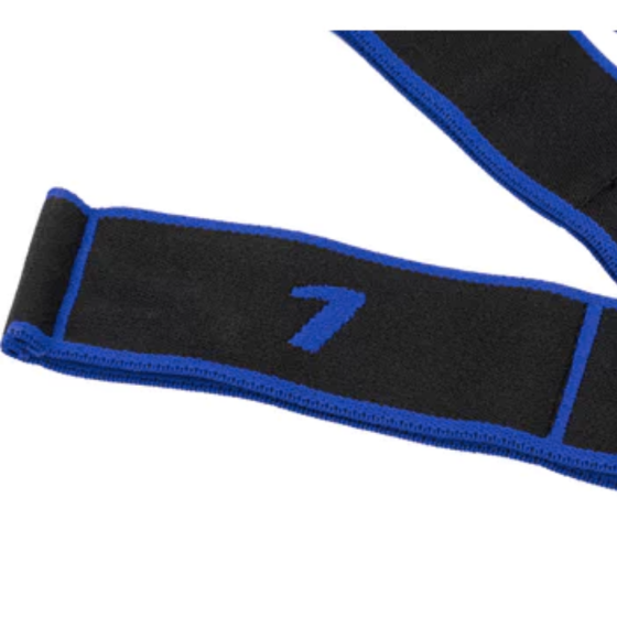 Резинка для фітнесу з петлями Queenfit 86,5 х 4см чорно-блакитна Киев