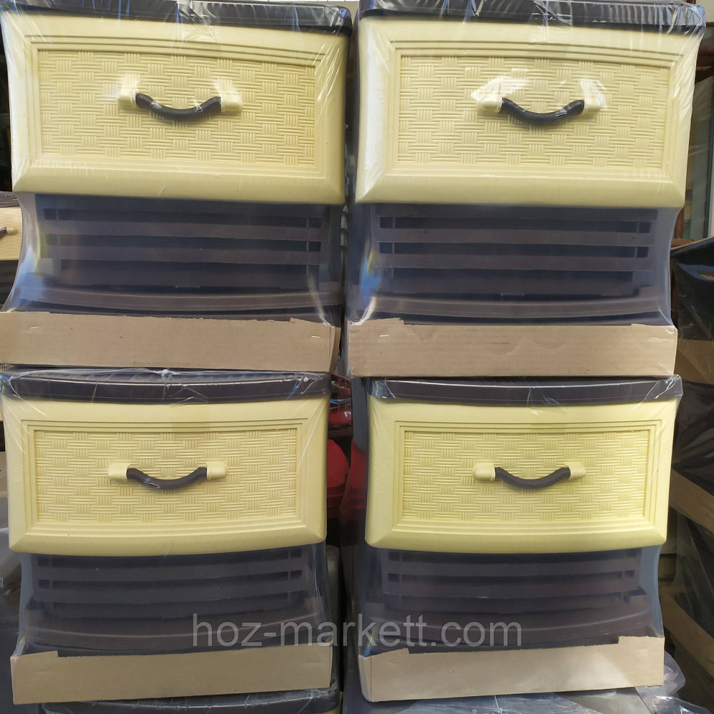 Пластиковый комод большой сетка бежево-коричневый 93х40х52 см Харьков - изображение 10