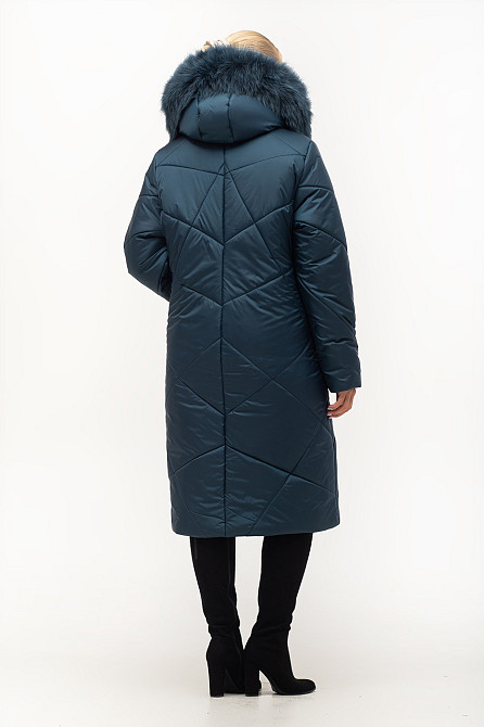 Женский стильный пуховик с натуральным мехом Киев - изображение 3