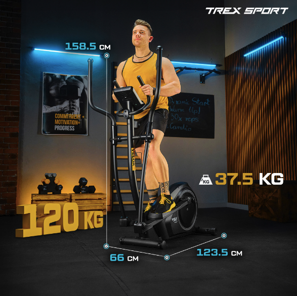 Орбітрек магнітний для домашніх тренувань із регулюванням навантаження та комп'ютером Velox Київ - фото 14