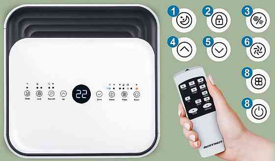 Портативний кондиціонер Berdsen 9000 BTU з Wi-Fi та осушенням. Київ