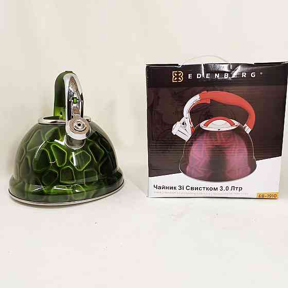 Чайник для води на газ Edenberg, Чайник для приготування напоїв зі свистком на кухню 3 л JL-29 Львів