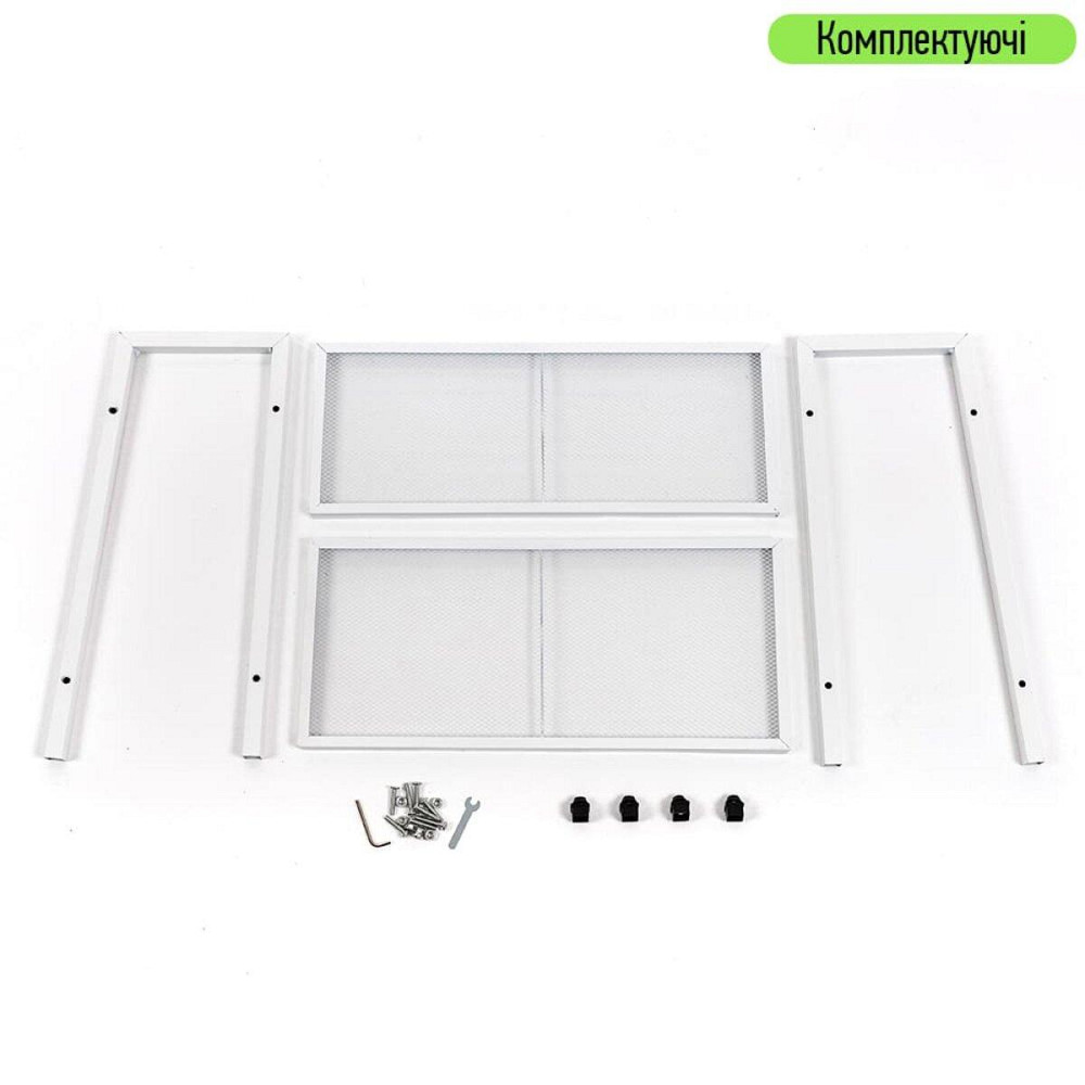 Стелаж-етажерка двоярусний з металу 60х26х60см Білий SW-00002102 Київ - фото 6