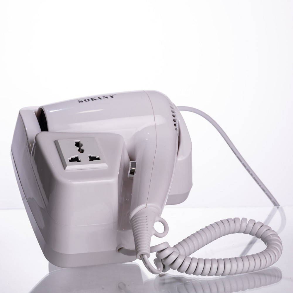 Фен настінний для сушіння волосся побутовий фен для укладання компактний потужний 1200 Вт SK-CF-2217 Київ - фото 6