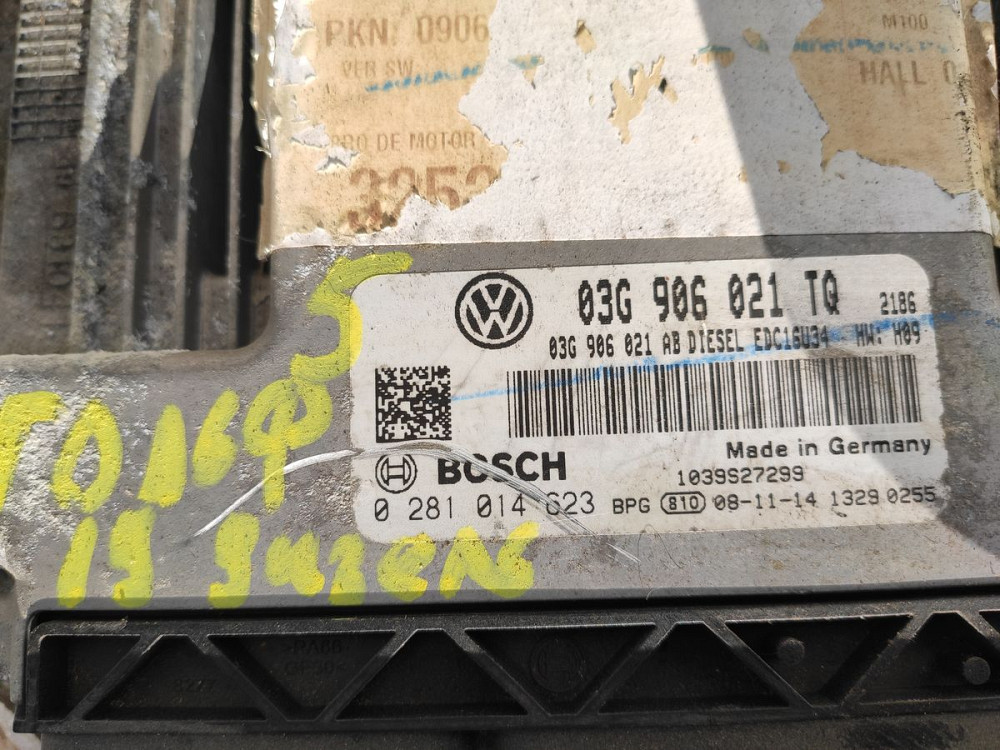 Блок керування двигуном VW Golf V 1.9 tdi 2003-2008 (03G906021TQ) Ковель - фото 1