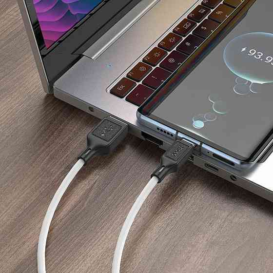 Кабель HOCO X90 Cool silicone живлення та передачі даних - Type-C, колір білий 6931474788450 Одеса