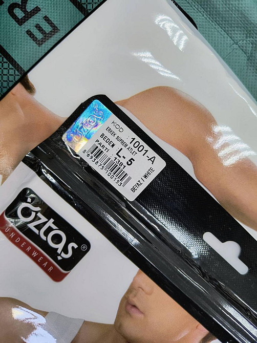 Мужская майка белая Oztas A-1001 Киев - изображение 4