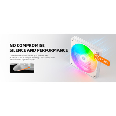 Кулер для корпуса ID-Cooling AS-120-ARGB-W TRIO Винница - изображение 4