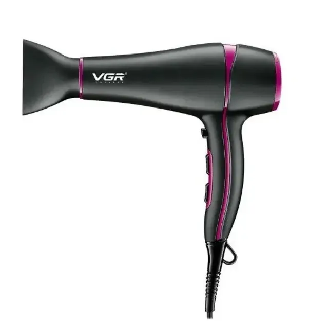 Фен для волос VGR V-402 от сети 220В, насадка диффузор и концентратор, 2 скорости, холодный обдув Одесса - изображение 4