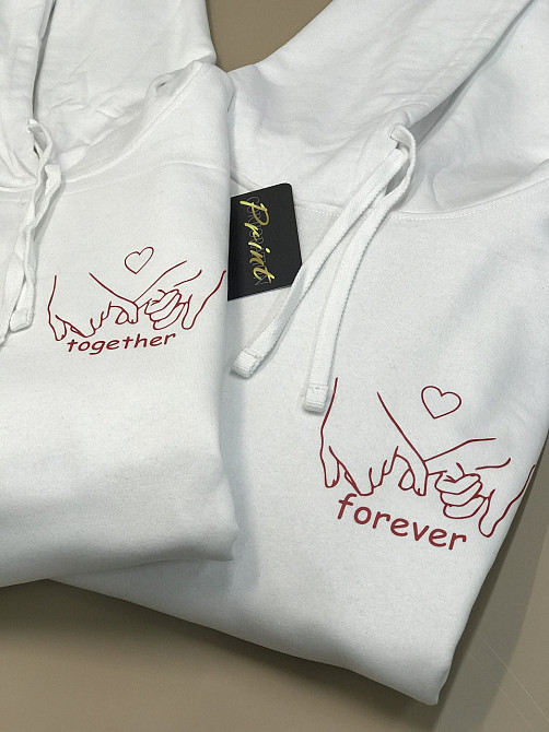 Парні теплі толстовки для закоханих TOGETHER FOREVER Чернівці - фото 4