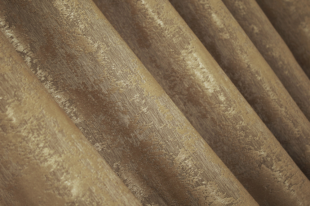 Комплект готових штор VR-Textil Жакард Sultan YL № 1205ш Медово-золотистий 150х270 см 2 шт (33-0015) Київ - фото 8