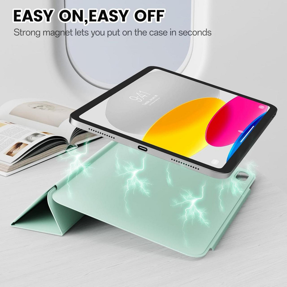 Захисний магнітний чохол-книжка для iPad (A16) 11-го/10-го покоління (2025/2022) A3354 / A3355 / A2696 / A2757 / A2777 Дніпро - фото 12