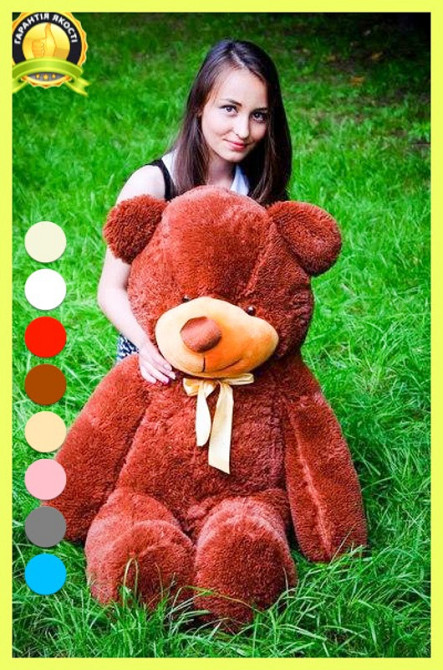 Плюшевий ведмедик М'яка іграшка Рафаель 120 см Шоколадний Тернопіль - фото 2