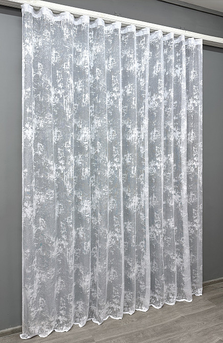 Тюль VR-Textil 1225т Мармур Жакард Білий 200х270 см (43-341) Київ - фото 3