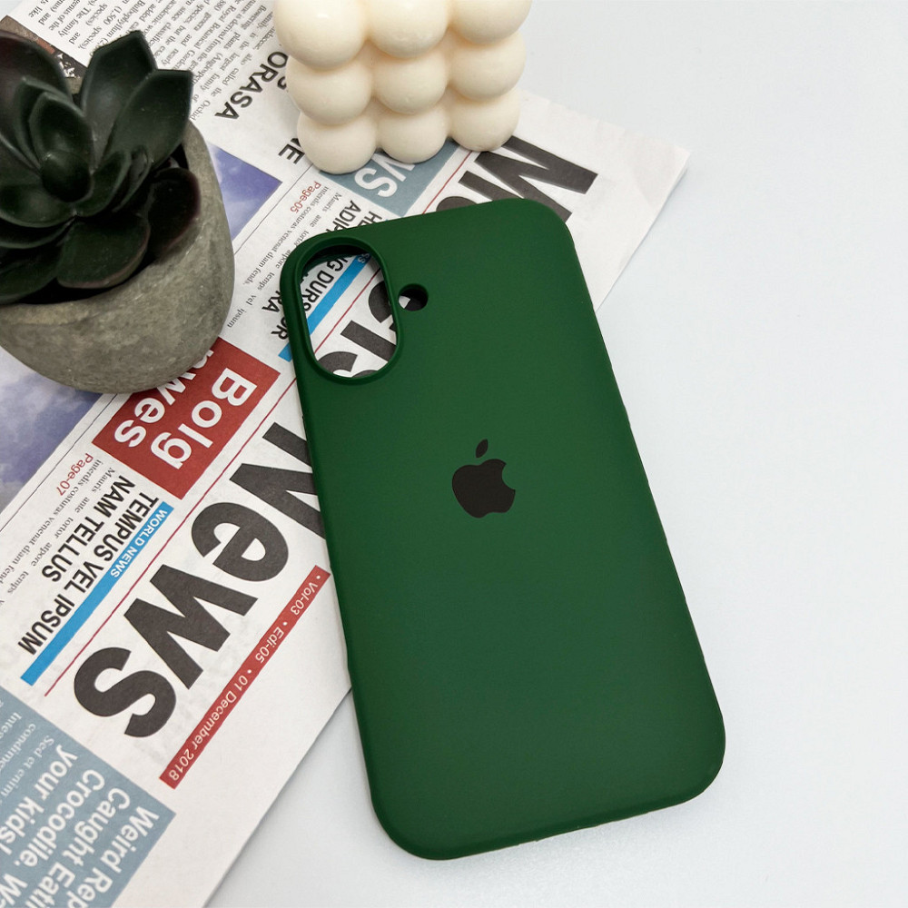 Чохол для смартфона Silicone Full Case AA Open Cam for Apple iPhone 16 31,Dark Green Киев - изображение 4