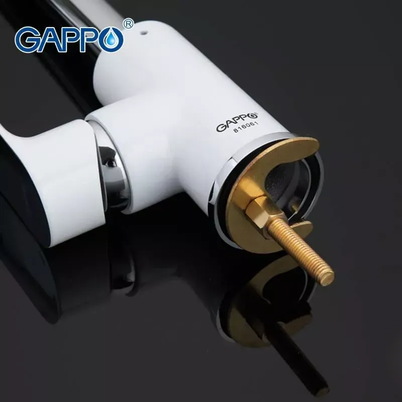 Змішувач для кухні GAPPO G4048 білий/хром Київ - фото 3