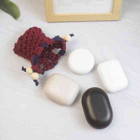 Набір макраме для ручного в'язання чохла для навушників та аксесуарів 8х7 см бордовий для рукоділля та творчості Кам'янець-Подільський