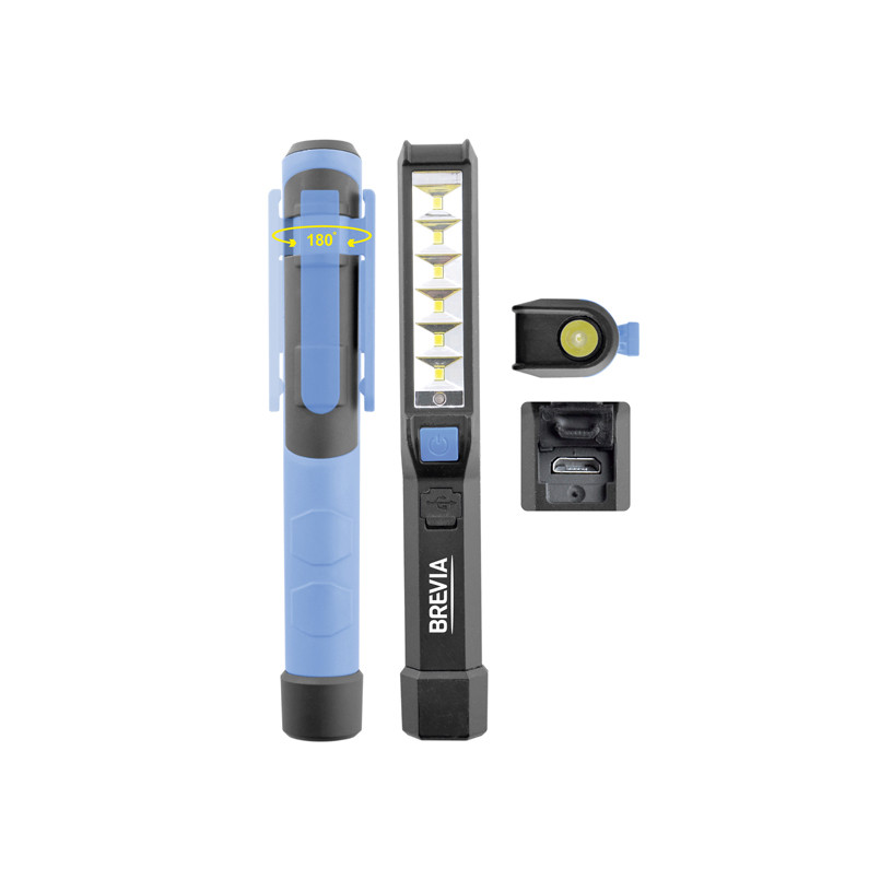 Ліхтар інспекційний Brevia LED Pen Light 6SMD+1W LED 150lm 900mAh microUSB Львів - фото 4
