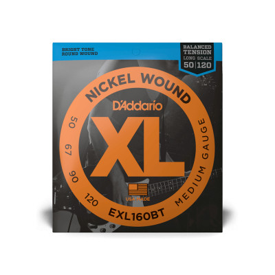 Струни для гітари D'Addario XL Nickel Wound Balanced Tension Bass Medium (50-120) (EXL160BT) Вінниця - фото 1