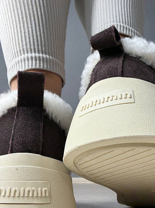 Кеди жіночі Hengji 15-6 з хутром та опушкою на липучці коричневі, 37, 23,5 см Київ - фото 13