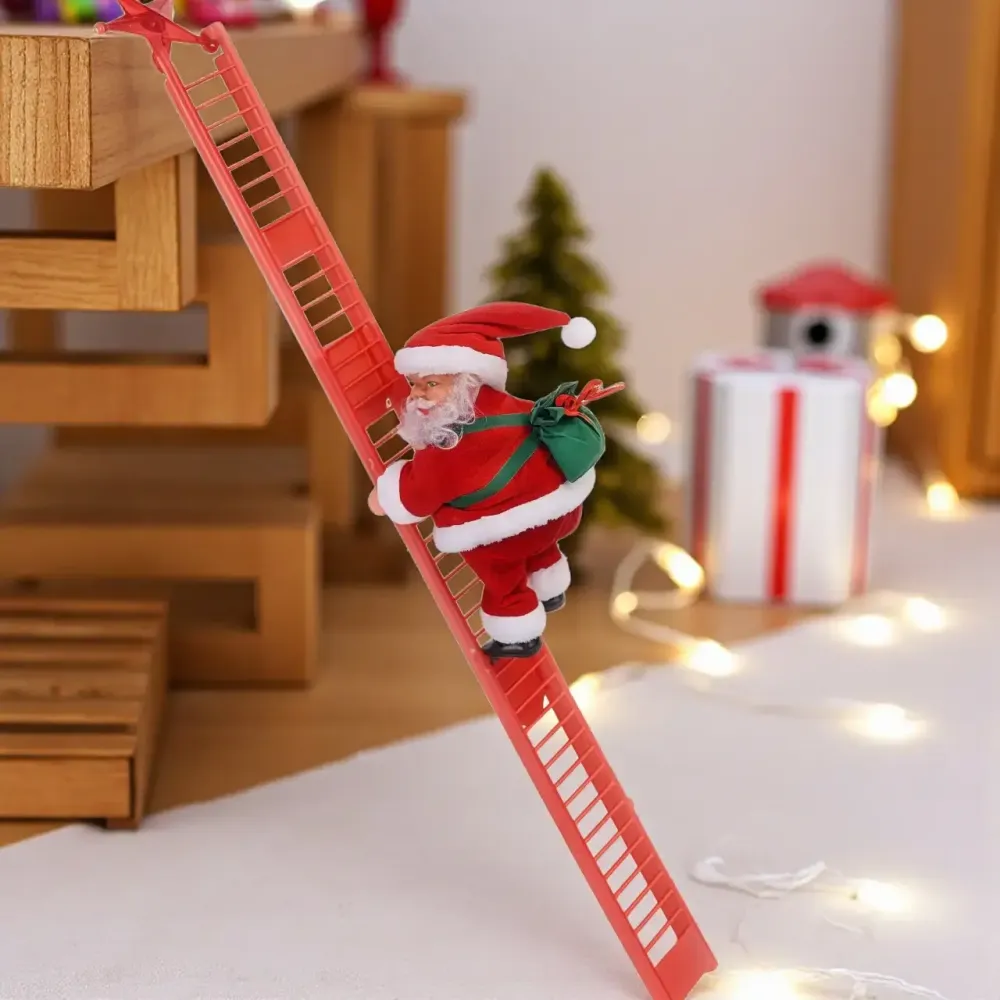 Игрушка Дед Мороз, на лестнице CX-5 музыкальная новогодняя игрушка Коломия - фото 3