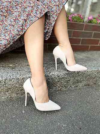 Seastar Туфлі жіночі SEASTAR бежеві еко-замша каблук 10см ( 4534) Коломия