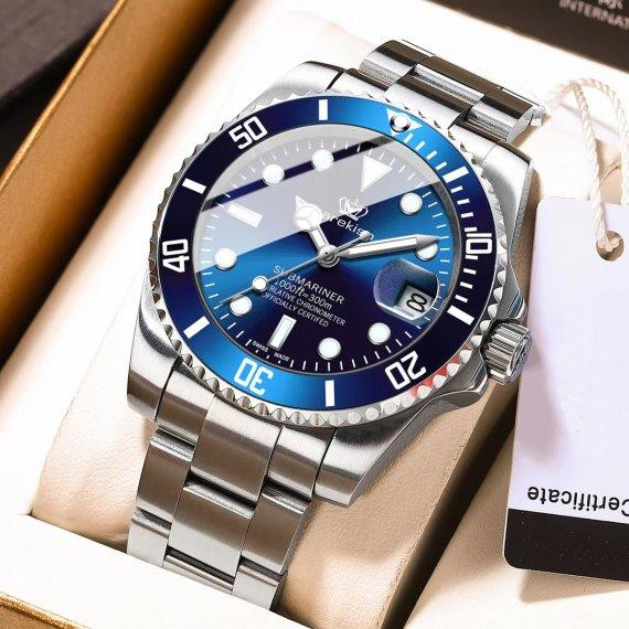 Чоловічий наручний годинник Hemsut Zurich Blue (Сріблястий) Вінниця - фото 3