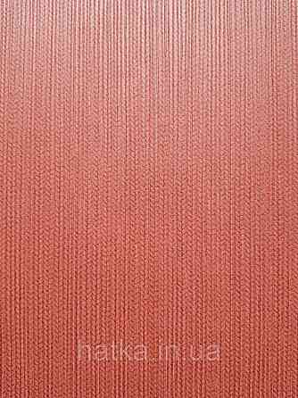 Шпалери вінілові на флізелін Sirpi AltaGamma Home 3 однотонні структурні смужки під рогожку бордові Київ