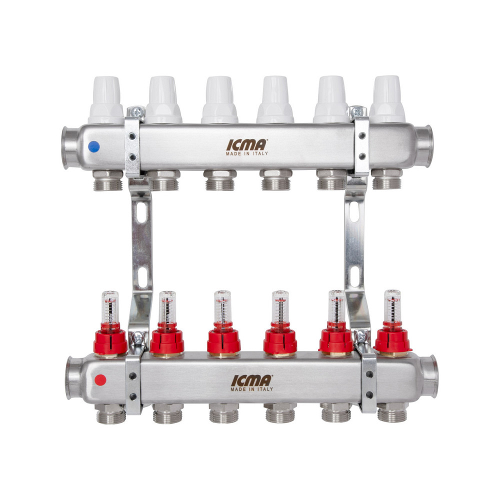 Колектор із витратами (неірж.) 1"х6 Icma № К073 Київ - фото 1