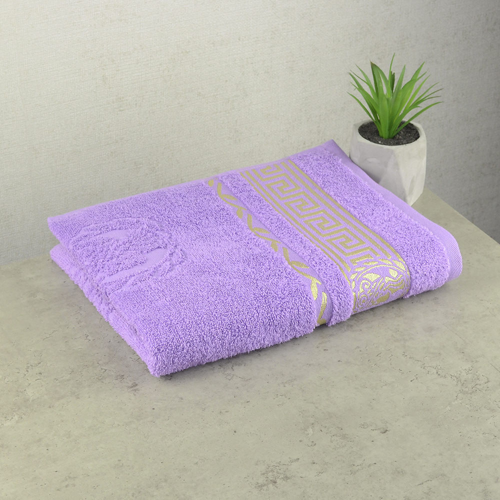 Комплект рушників махрових 2шт GM Textile 50х90см, 70х140см Caesar 450г / м2 (Лавандовий) Суми - фото 3