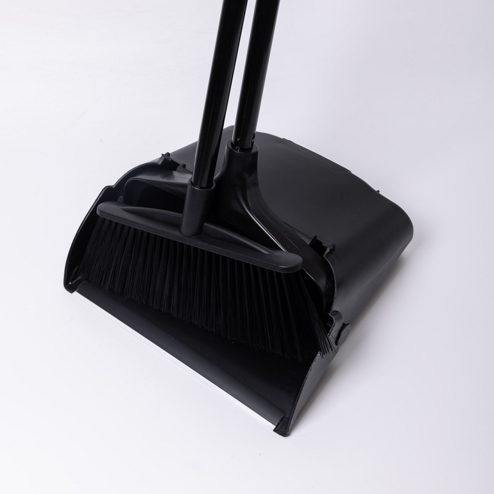 Набір віник і совок на довгій ручці для підлоги 32×29×95 (см) Чорний HP-45-2 Київ - фото 7